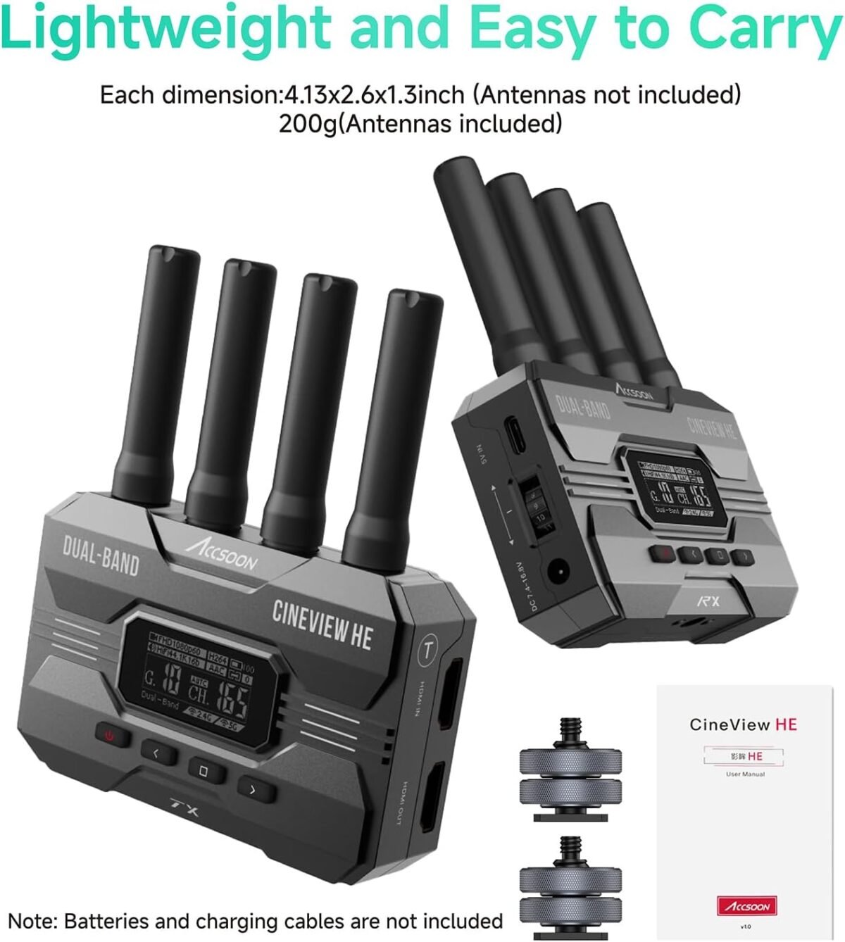 Accsoon CineView HE Wireless Video Transmission  2.4+5Ghz HDMI - Imagen 4