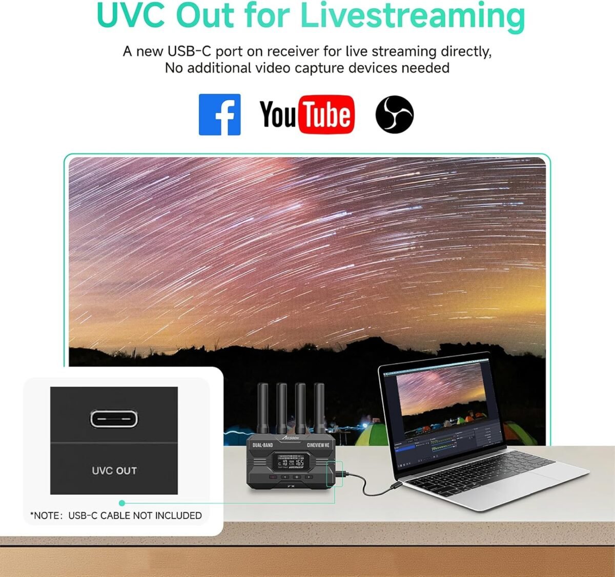 Accsoon CineView HE Wireless Video Transmission  2.4+5Ghz HDMI - Imagen 9