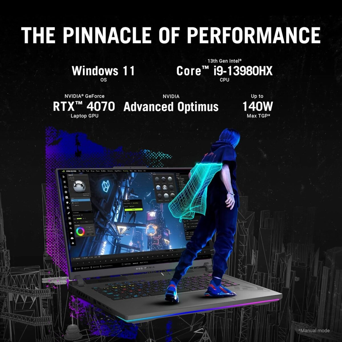 ASUS ROG Strix G16 16"  i9-13980HX 16GB 1TB RTX 4060 Gaming Laptop - Imagen 2
