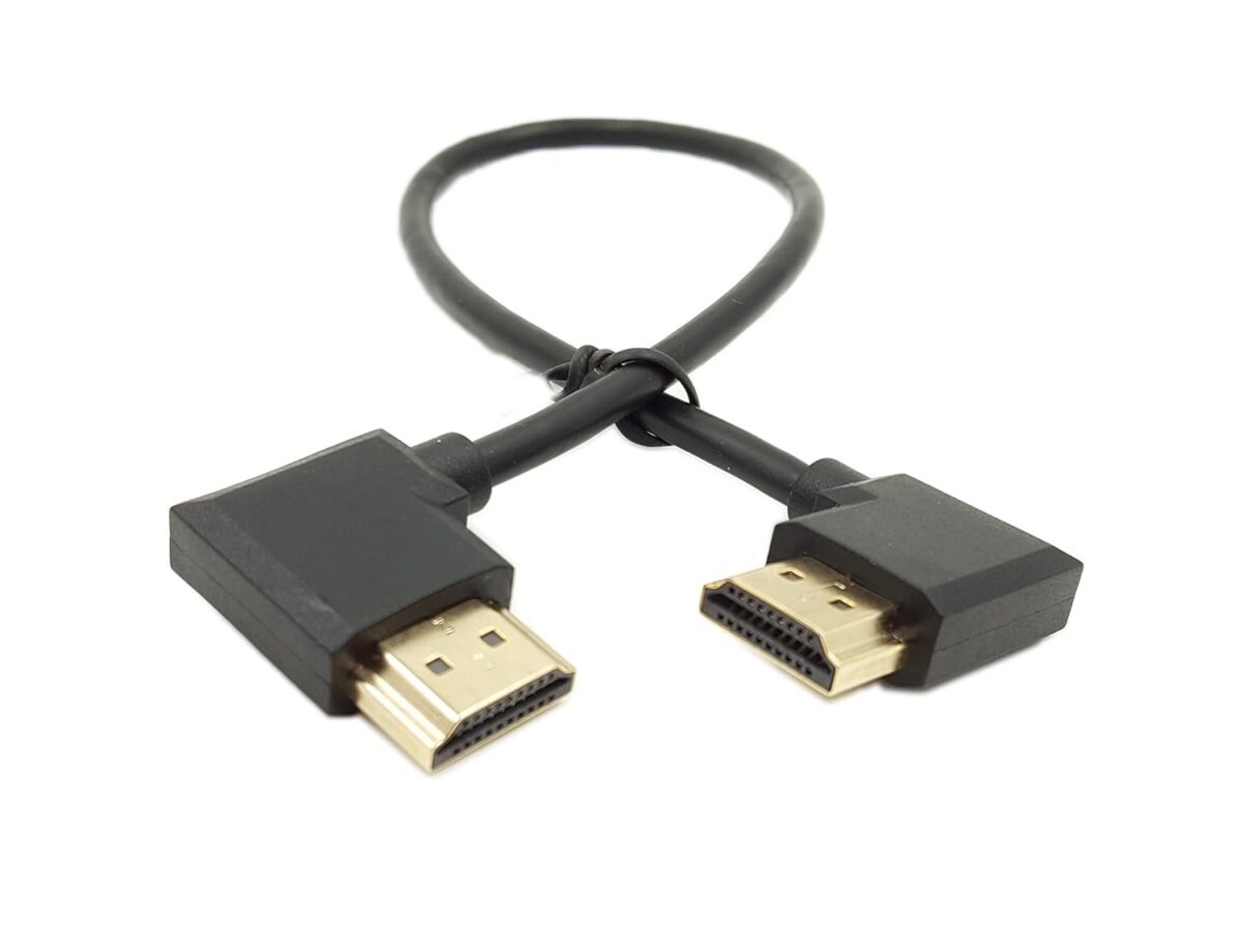 HDMI macho a izquierdo HDMI macho de alta velocidad chapado en oro de 90 - Imagen 7