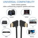 HDMI macho a izquierdo HDMI macho de alta velocidad chapado en oro de 90 - Imagen 2