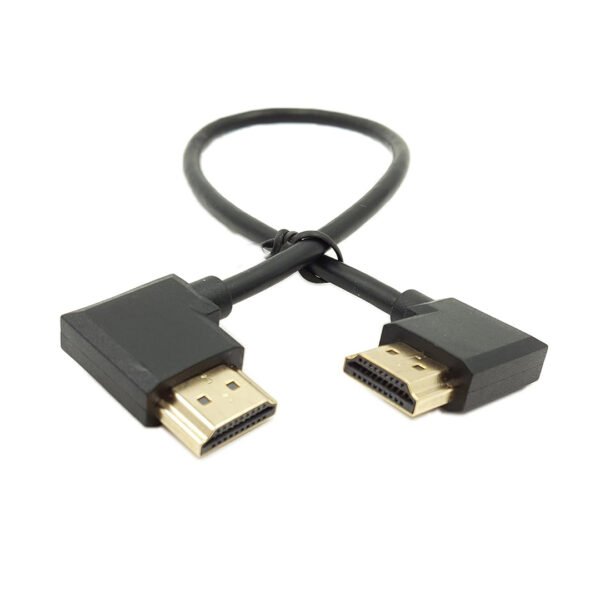 HDMI macho a izquierdo HDMI macho de alta velocidad chapado en oro de 90