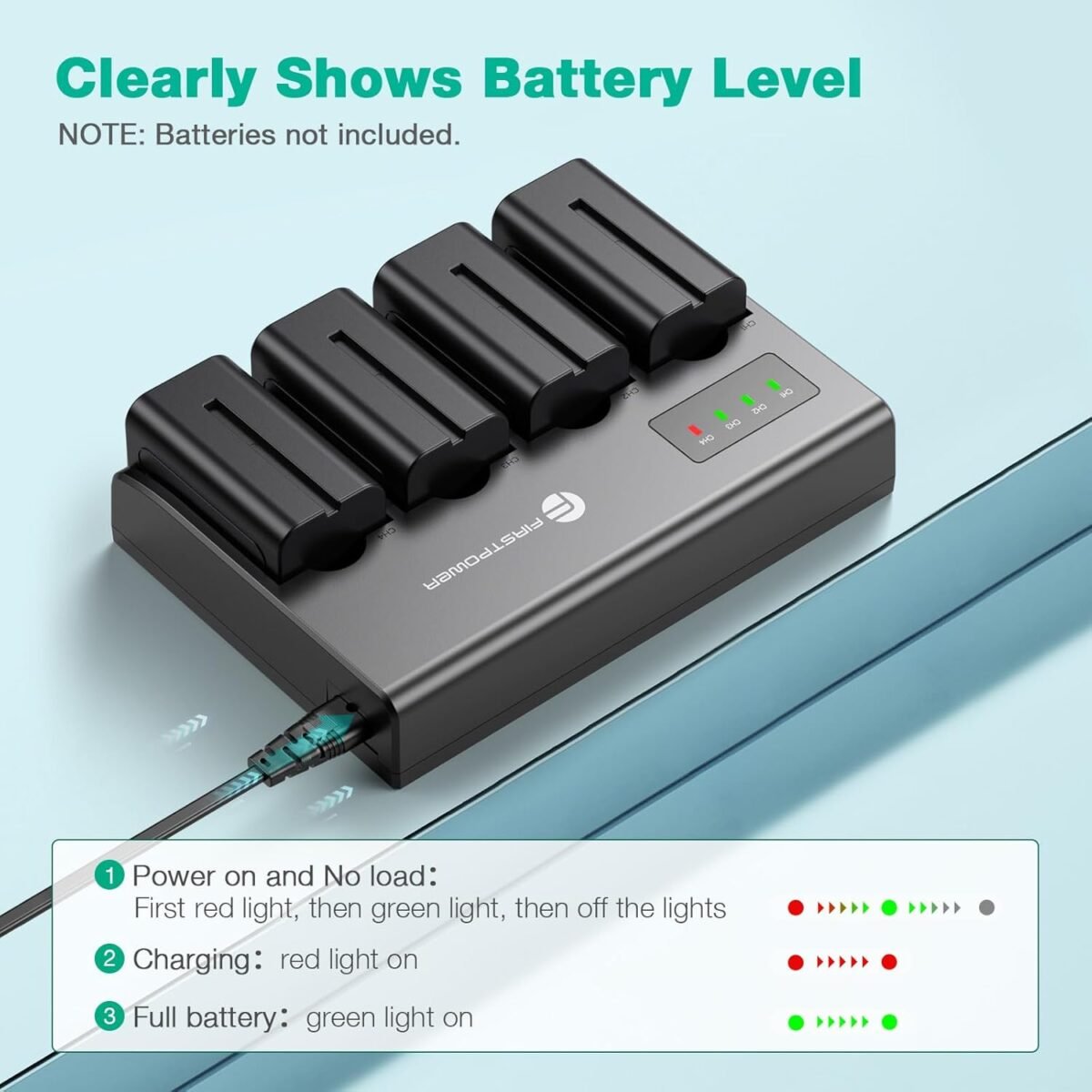 Cargador rápido de 4 Baterias para Sony NP - Imagen 6