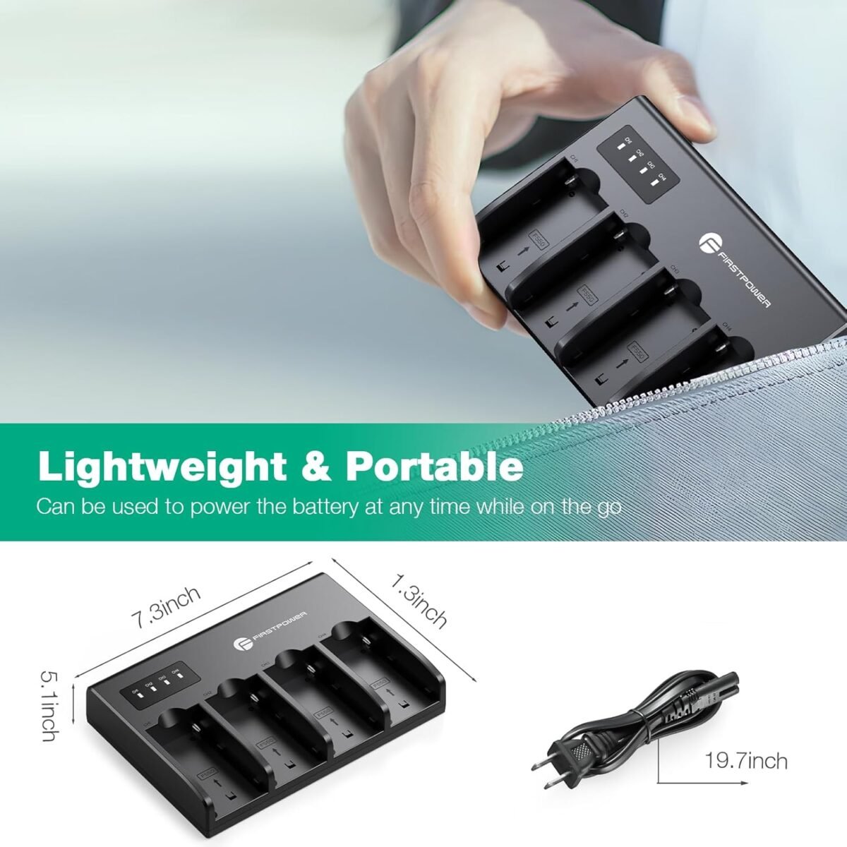 Cargador rápido de 4 Baterias para Sony NP - Imagen 4