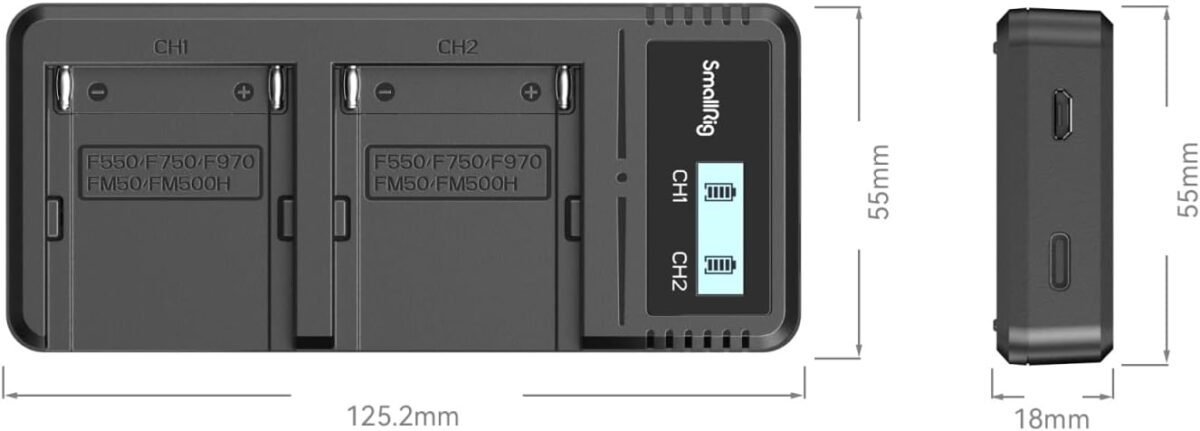 Cargador rápido doble NP con pantalla LCD NP970 - Imagen 6