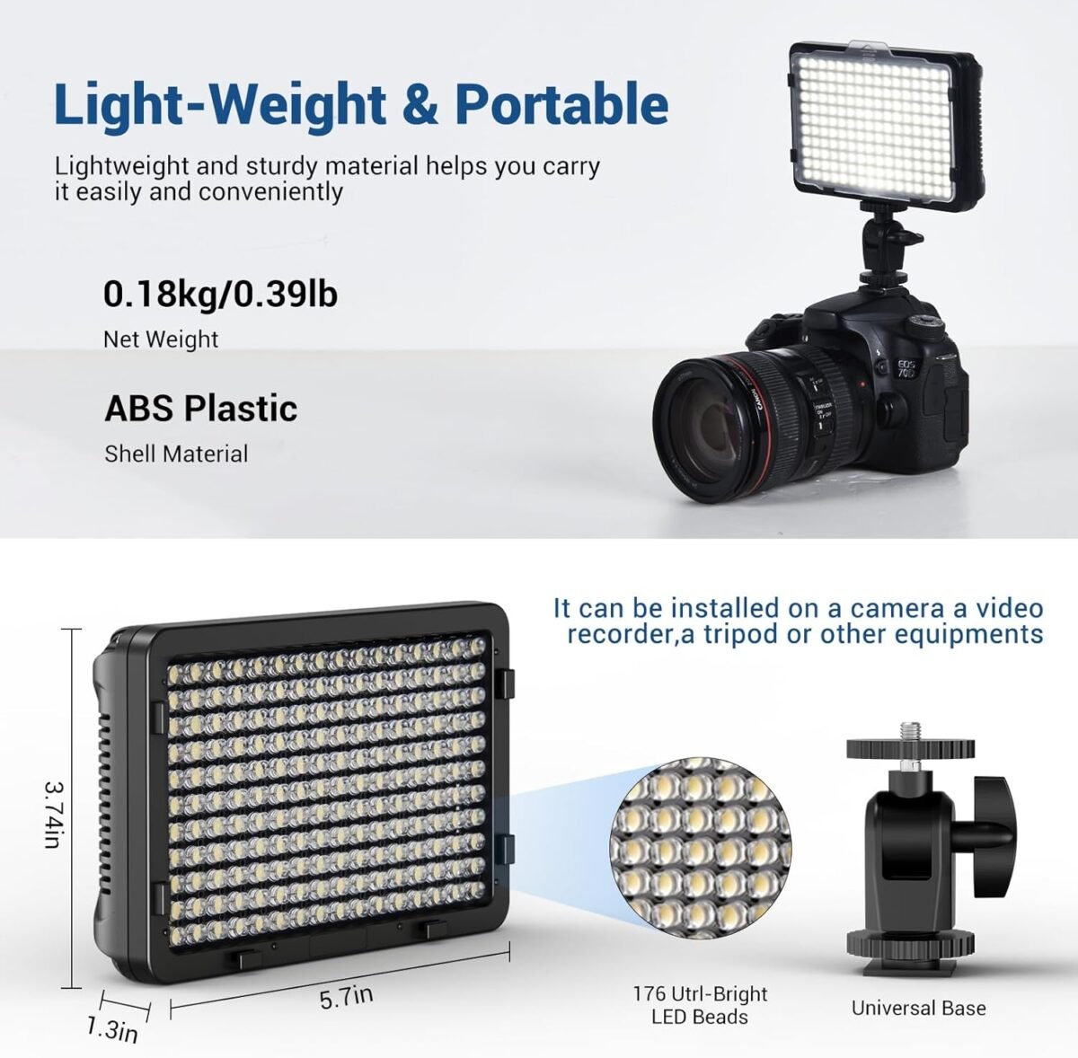 Luz de video para cámara led - Imagen 4