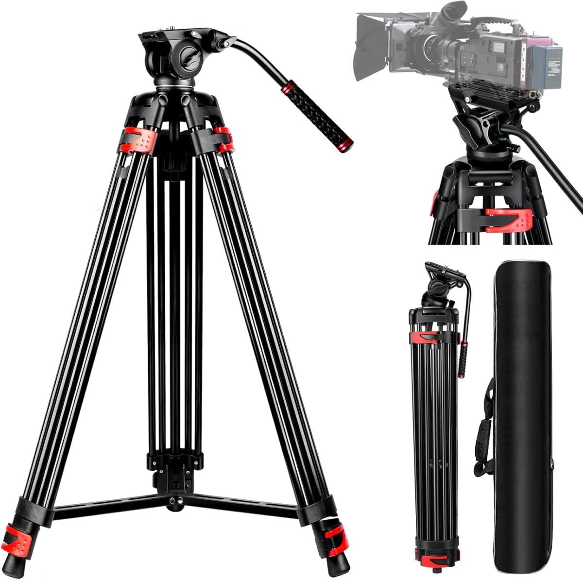 Trípode 82" Profesional de video 2.10 Metros - Imagen 1