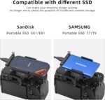 Soporte de montaje SSD con abrazadera de cable de zapata fría, 1.5"-2.1" para Samsung T5 T7 SSD SanDisk compatible con BMPCC 4K/6K /6K Pro - Imagen 2