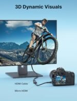 2 adaptadores Micro HDMI a HDMI Hembra, cable adaptador micro HDMI macho a HDMI hembra, 4K - Imagen 5
