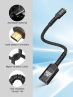 2 adaptadores Micro HDMI a HDMI Hembra, cable adaptador micro HDMI macho a HDMI hembra, 4K - Imagen 7