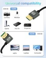 Cable en espiral HDMI de ángulo recto 8K de 2.2 pies - Imagen 7