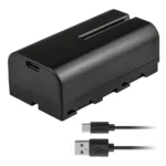 Kastar NP-F570T NP-F550 USB-C Batería para Sony NP-F330 NP-F550 NP-F570 NP-F770 NP-F970