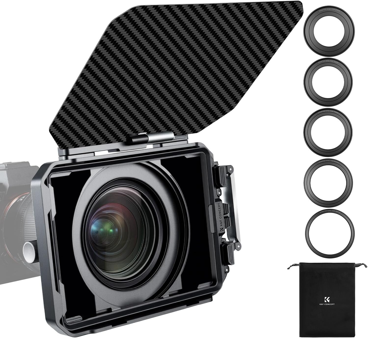 71ASy6Kp2+L._AC_SL1500_ K&F CONCEPT Caja mate 67 mm, 72 mm, 77 mm, 82 mm, 95 mm - Imagen 1